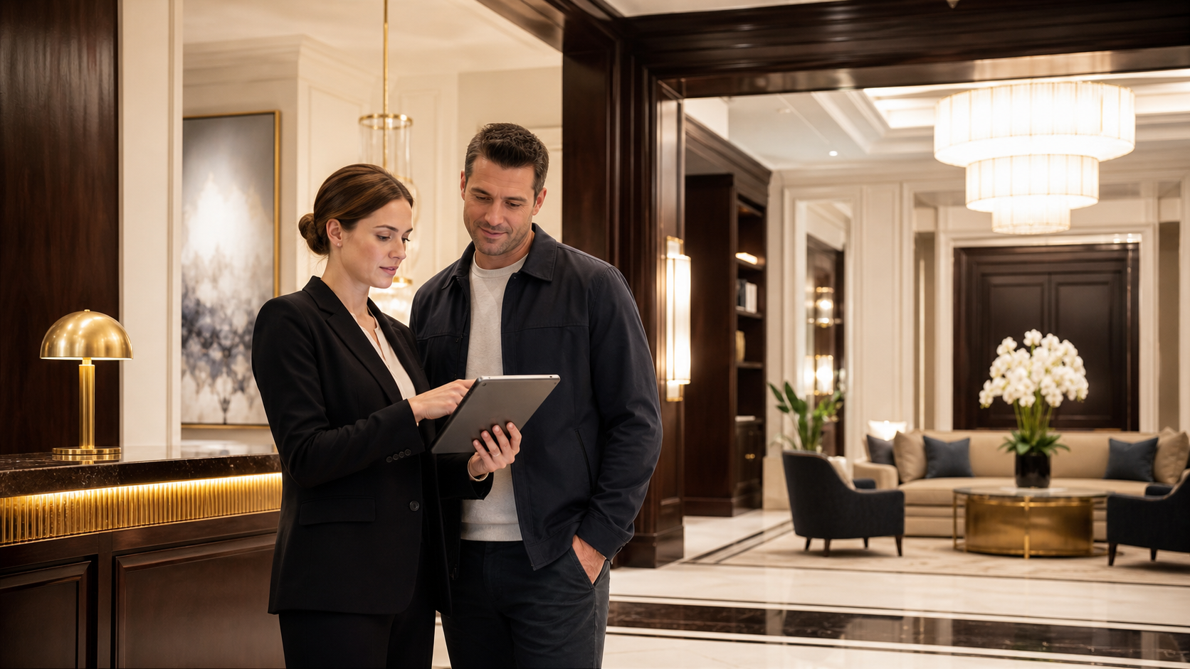 Property management consultation in an executive real estate setting